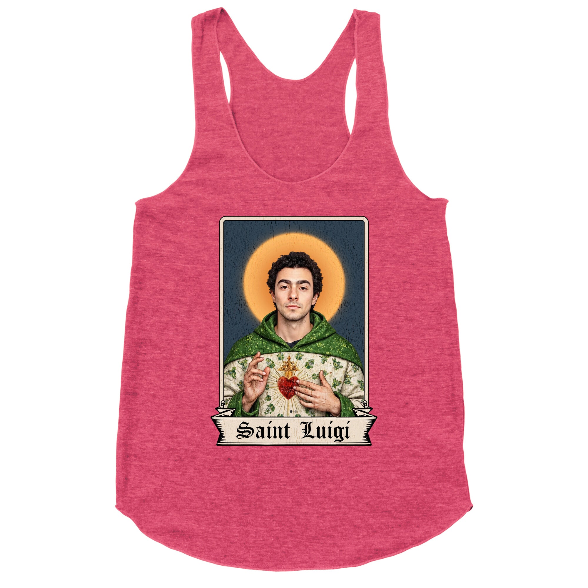 Saint Luigi Mangione Racerback Tank